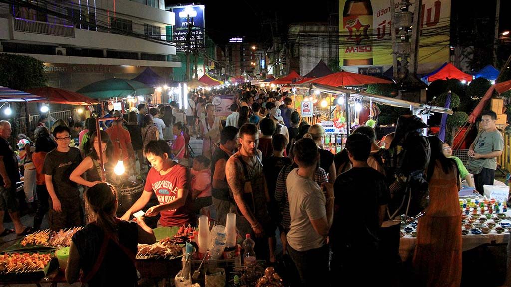 Saturday street market in Chiang Mai.
