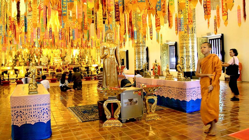 Assembly hall or vihan in Wat Chedi Luang, Chiang Mai.