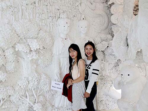 Wat Huai Pla Kang, inside the big Buddha.