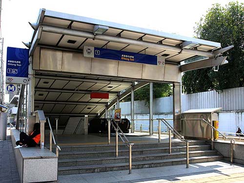 Entrance to a subway station.