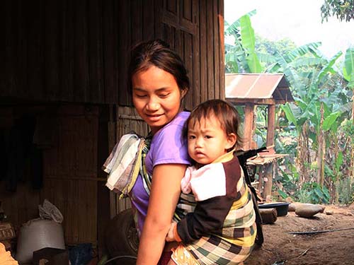 Mother and son, Karen tribe.