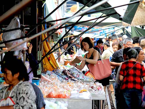 Mae Klong train market.