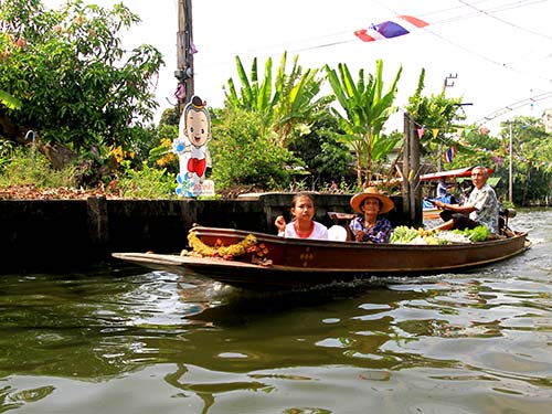Canals near Lat Mayom floating market, Bangkok.