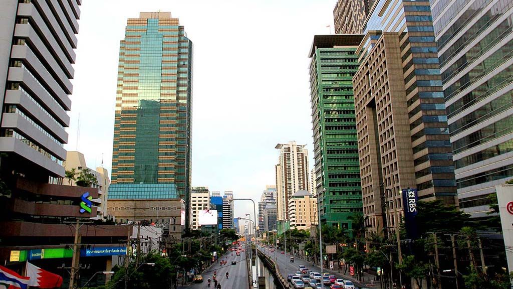 Main avenue of Silom district.