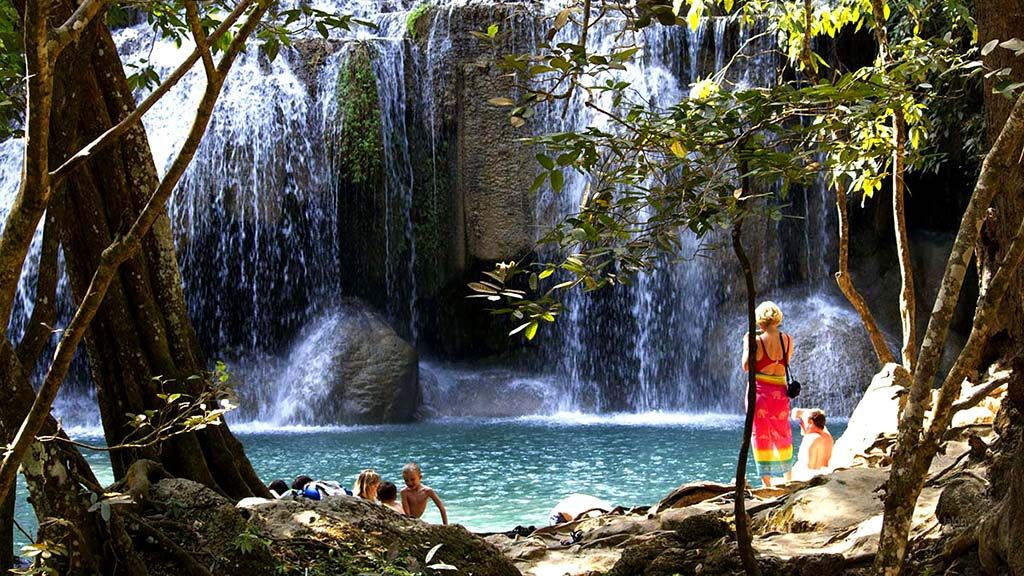 Erawan Waterfalls.
