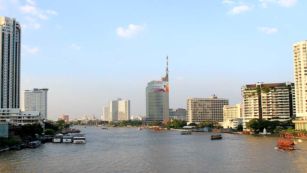 Riverside área Bangkok