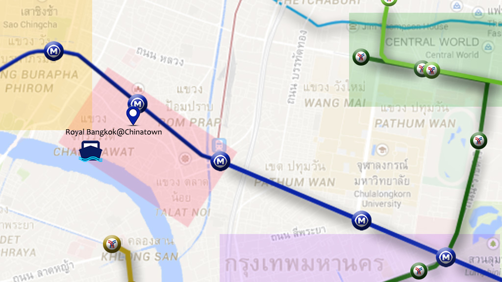 Plano de ubicaciÃ³n del Hotel Royal Bangkok@Chinatown en Bangkok