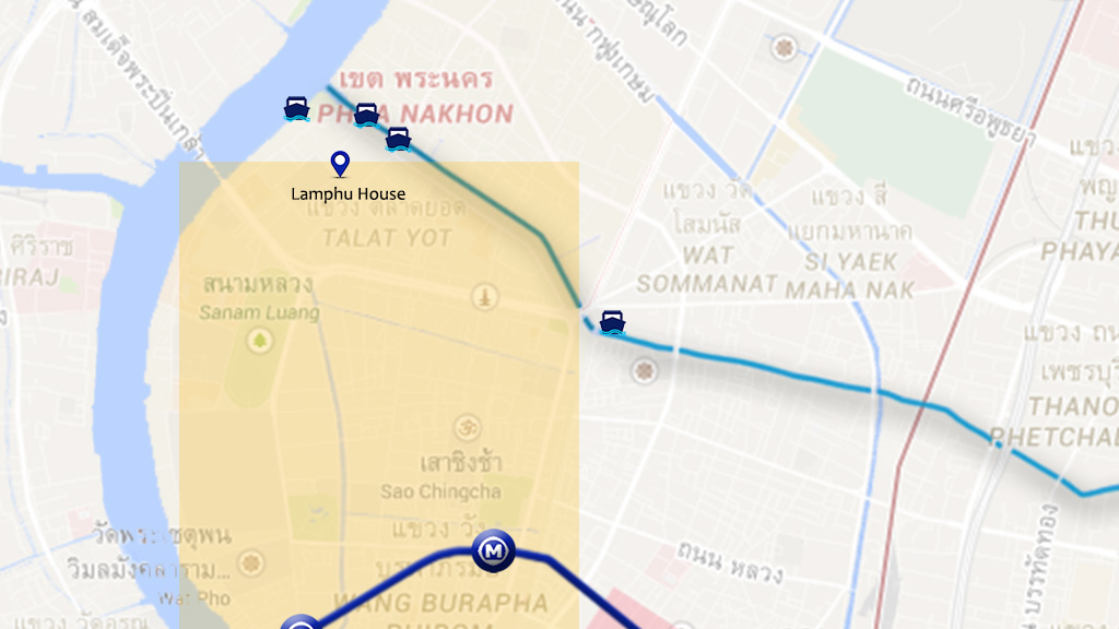 Plano de ubicaciÃ³n de Lamphu House Bangkok