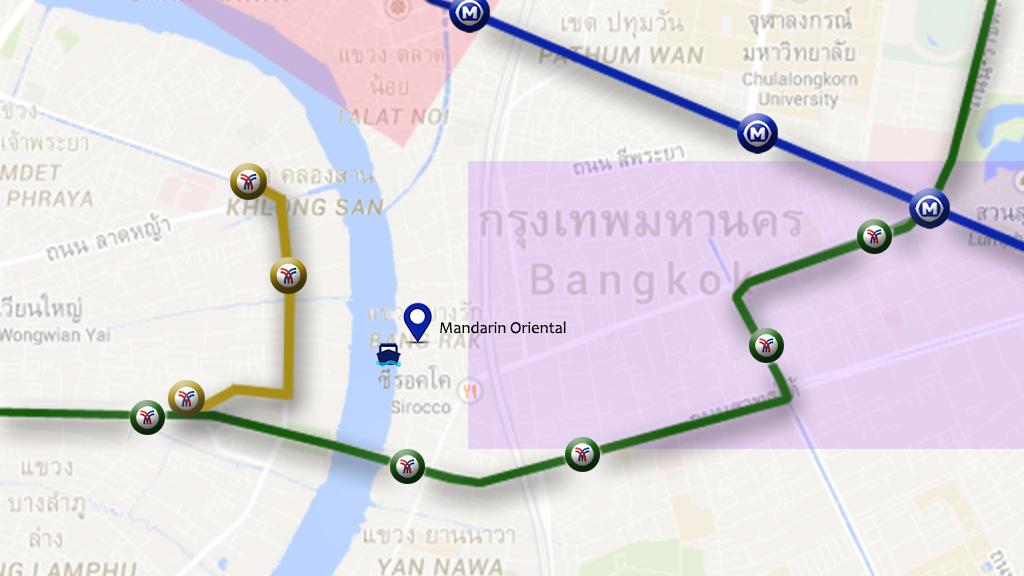 Plano de ubicaciÃ³n del hotel Mandarin Oriental Bangkok