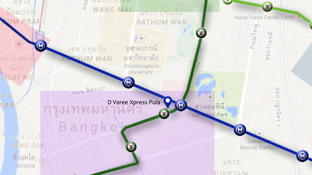 Plano de ubicaciÃ³n del D Varee Xpress Pula Silom